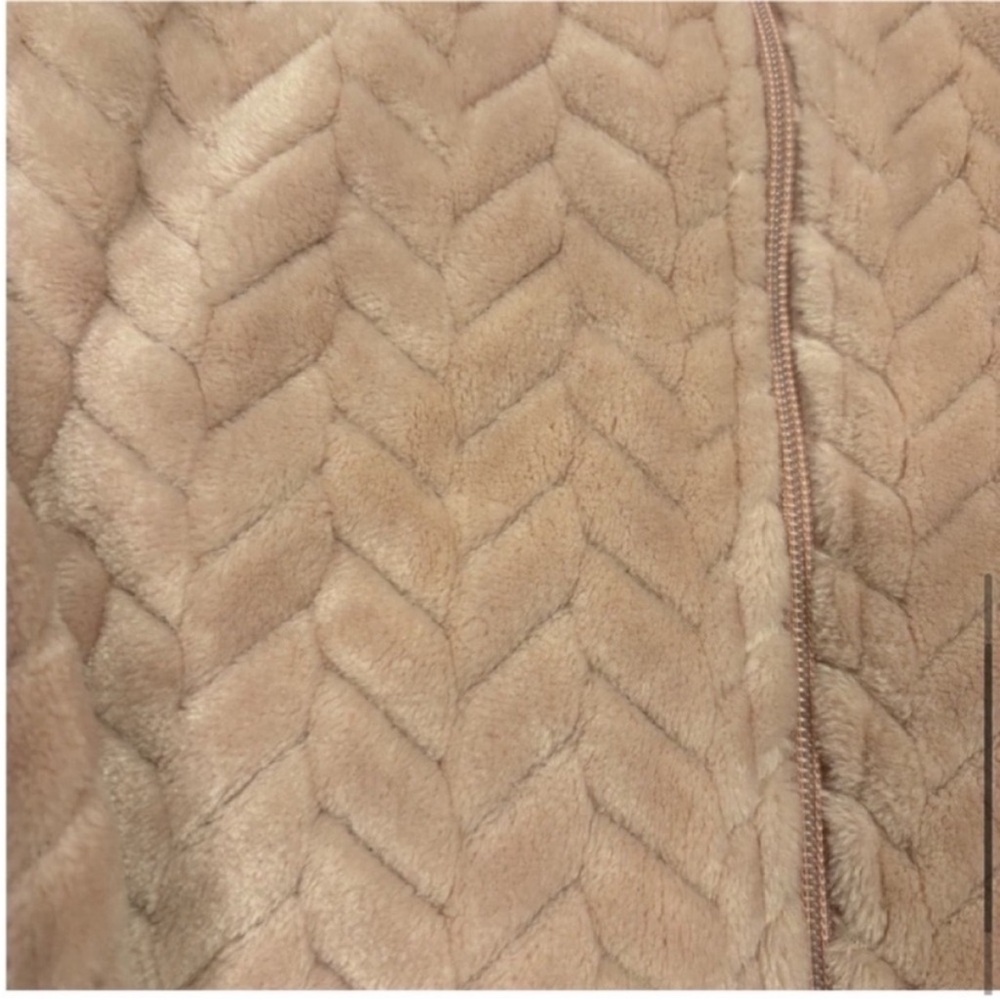 Free Country NEW Chevron Butter Pike Zip Front Jacket Dusty Peach Womens Medium - Picture 5 of 10